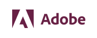 Plum colored Adobe logo on a white background
